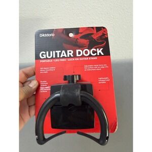D'Addario Guitar Dock PW-GD-01 Portable Leg Free Lock-On Guitar Stand Black